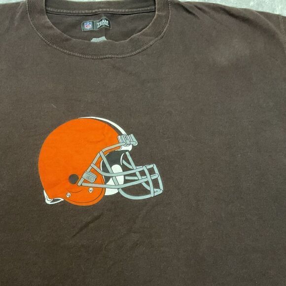 NFL‎ Team Apparel Cleveland Browns T Shirt Men's XL Brown Front Graphic - Picture 5 of 7